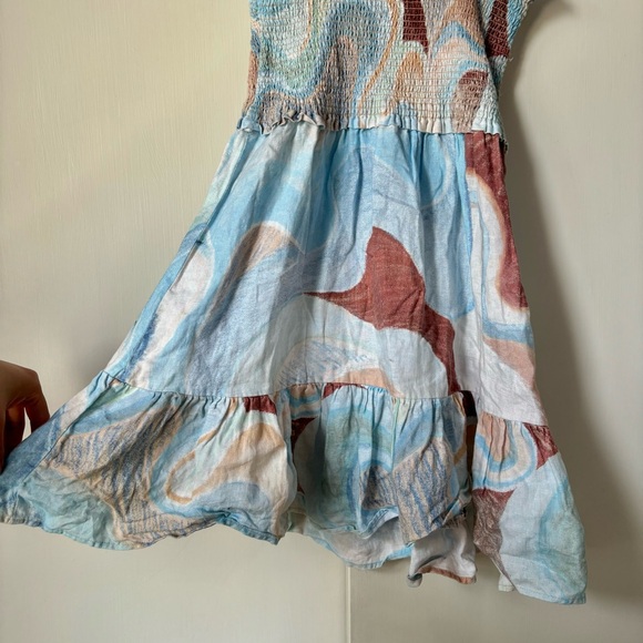 Wilfred Tempest Sleeveless Linen Printed Mini Dress - Picture 6 of 10